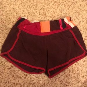 Maroon athletic shorts